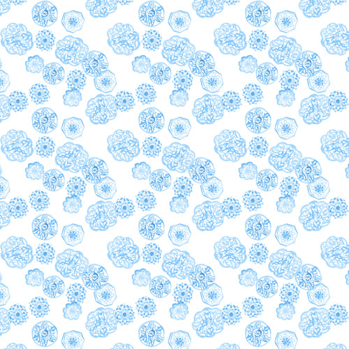 moresque pattern - blue