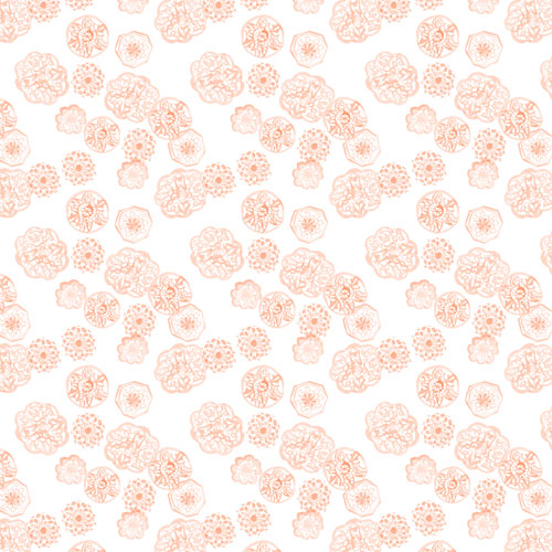 moresque pattern - peach