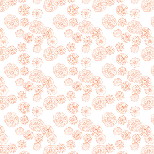 moresque pattern - peach